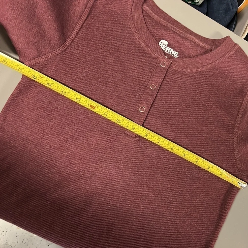 Berne Women's Heavyweight Rib-Knit Long Sleeve Henley Shirt| size small - Picture 7 of 7